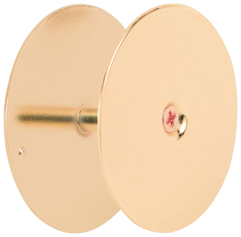 U9516 Brass Hole Cover Plate, 2-5/8 In Diameter, Fits 1-3/4 In Thick Doors