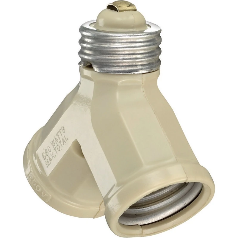 Leviton 006-00128-00I Adapter, 660 W, Ivory Leviton 006-00128-00I Adapter, 660 W, Ivory