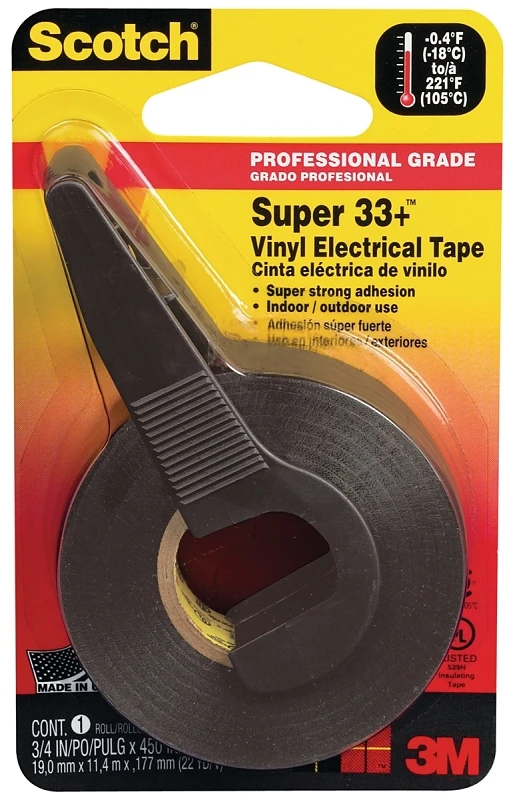 33 Vinyl Electrical Tape, .75 x 450 In.