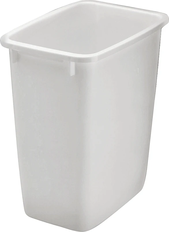 36 Qt. White Plastic Wastebasket, Model Fg2806tpwht