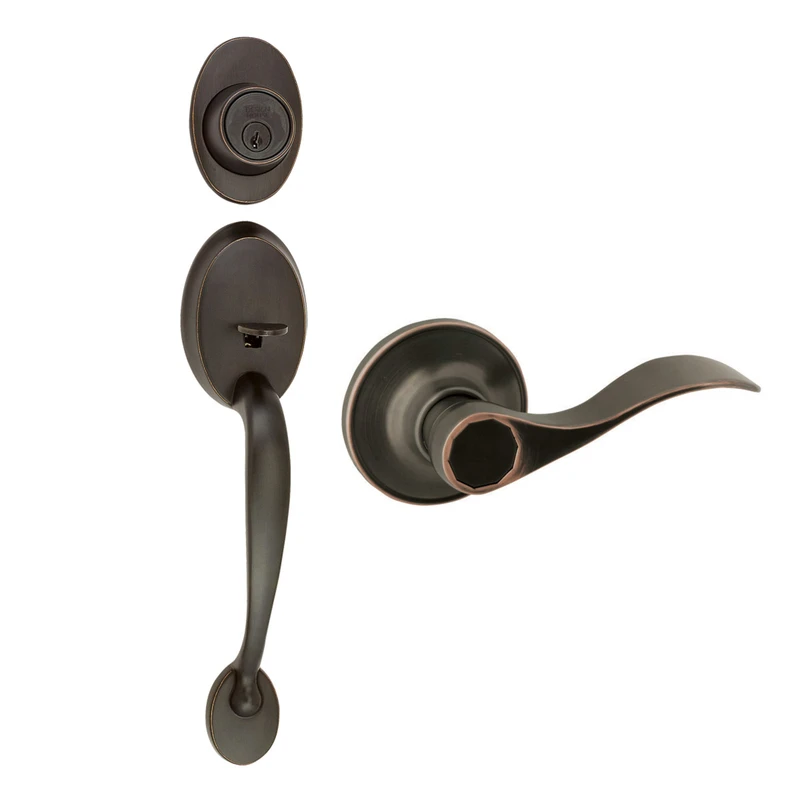 Coventry Oil Rubbed Bronze Handleset With Lever And Deadbolt, Model 700567