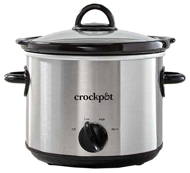 Slow Cooker, Stainless Steel, 3 Qts.