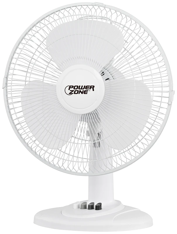 Ft-40 16 Inch Oscillating Table Fan, 3-speed, 120 V, White