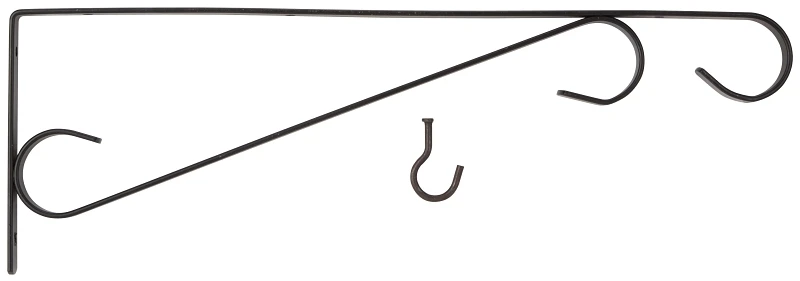 Gb0283l 15-inch Steel Hanging Plant Bracket, Black, Wall Mount