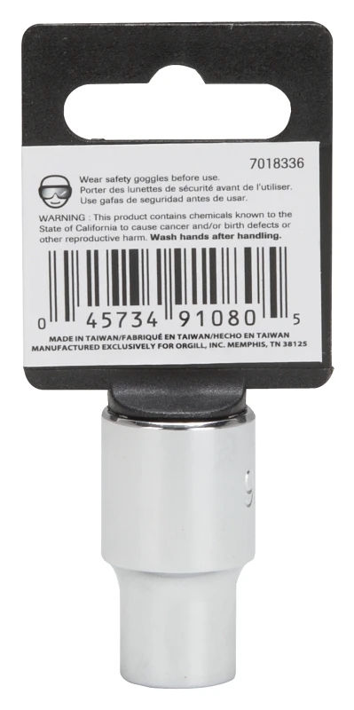1/2 Drive Standard Socket 7/16 Inch 12 Point Chrome Vanadium Steel