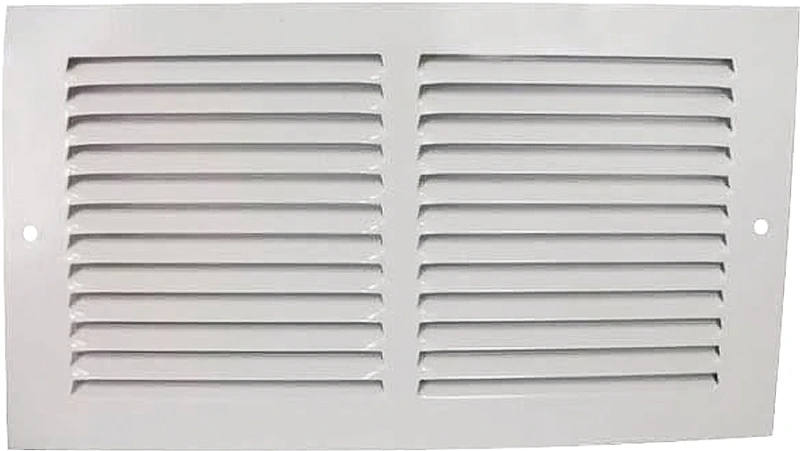 1ra1206 Air Return Grille, 12 In X 6 In, Steel, White, Powder Coated