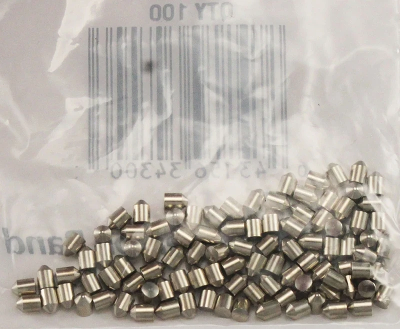 /schlage No. 8 Brass Lock Bottom Pins 100 Pk, Model 34-308, 0.28 In Length
