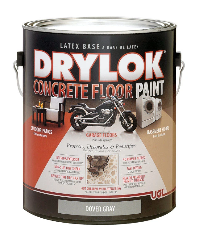 Drylok Flat Dover Gray Latex Concrete & Garage Floor Paint 1 gal.