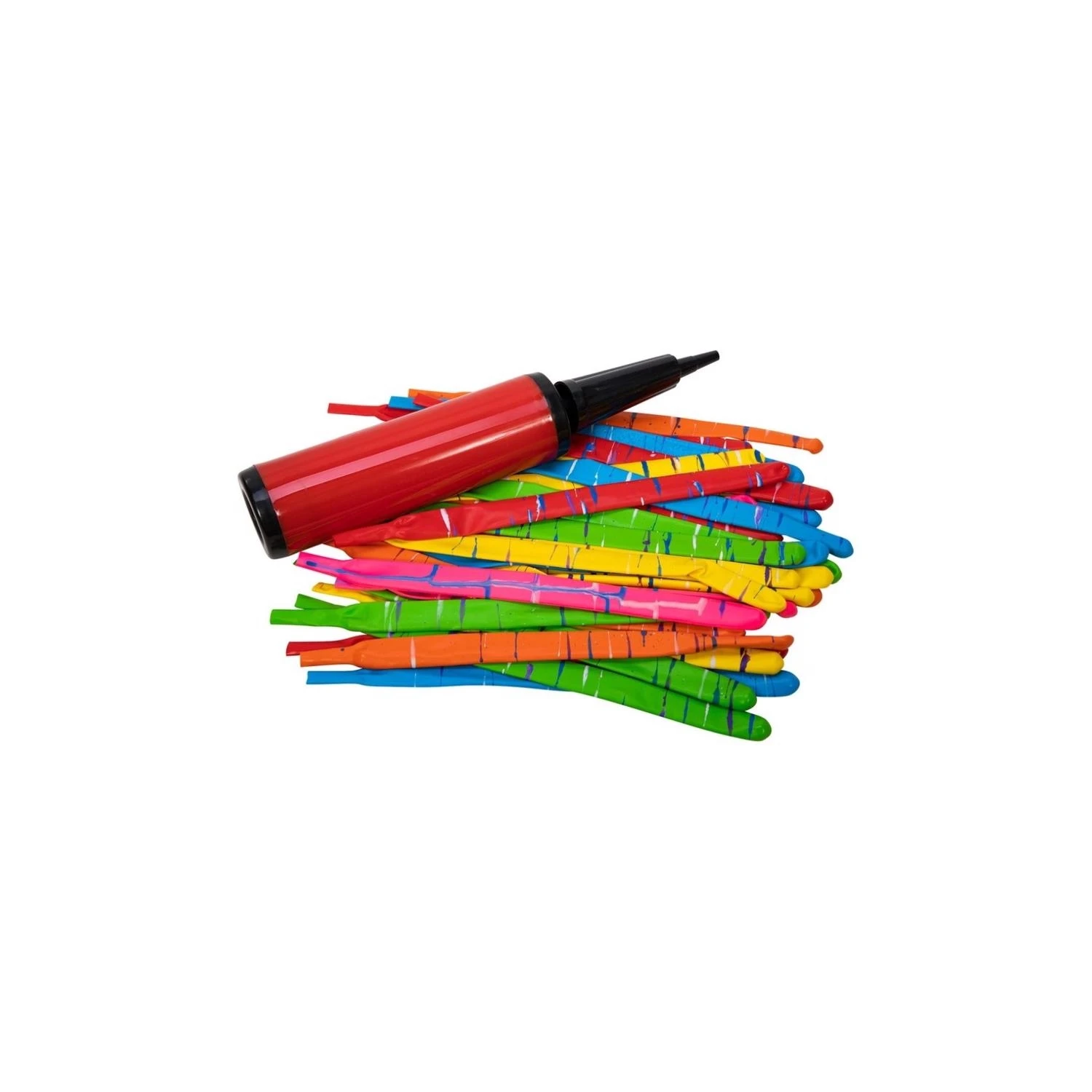 Rocket Balloon Kit With Pump - Multicolored 30 Balloons For Fun