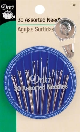 Assorted Hand Needles - 30 Piece Compact Set For Sewing And Crafting