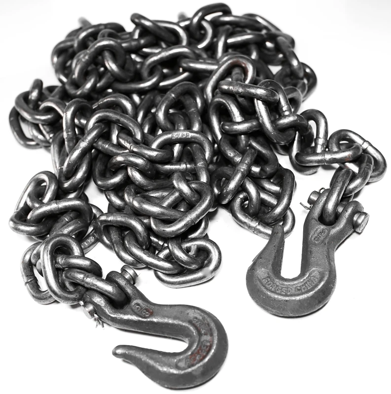 16 Ft. Welded Steel Binder Chain 3/8 In. Diameter With Hooks