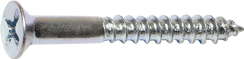 #10 X 1-1/4 In. Zinc Flat Head Phillips Wood Screws 100 Pk