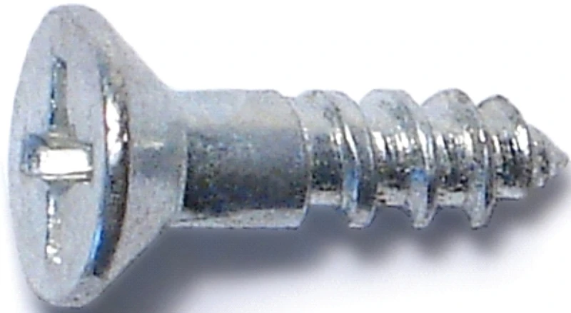 #6 X 1/2 In. Zinc-plated Flat Head Phillips Wood Screws, 100 Pk