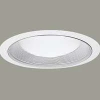 456w 6-inch White Baffle Sloped Trim For Recessed Lighting
