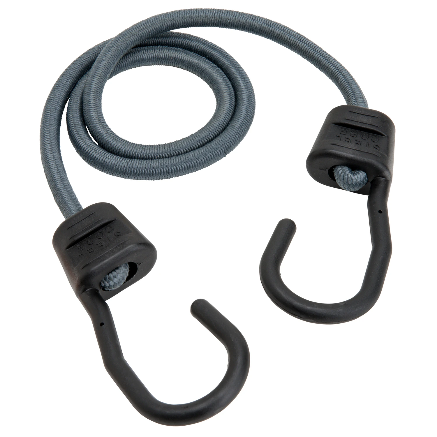 Keeper A06077Z Bungee Cord, 32 in L, Rubber, Gray, Hook End