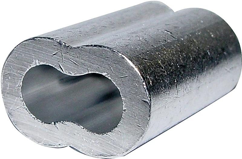 077210/52339 1/4-inch Aluminum Cable Ferrule, Pack Of 100, 1-1/8 In L