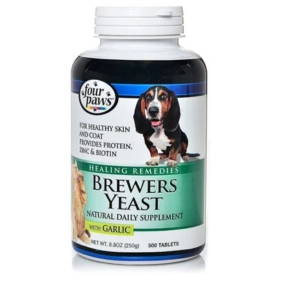 Four Paws Products Brewers Yeast With Garlic 500 Count - 31500