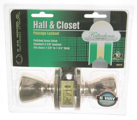 44040 Polished Brass Rittenhouse Hall & Closet Lockset - Pack Of 6