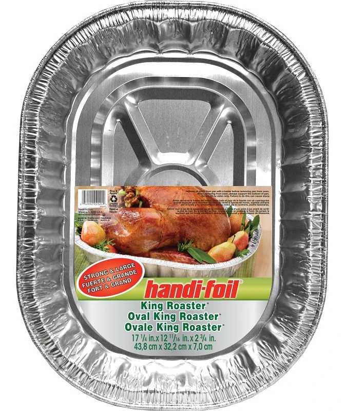 2024-15 Eco Valve King Roaster Pan - Oval Aluminum Design