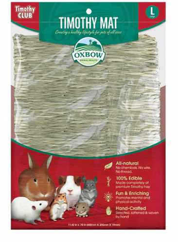 Timothy Club Large Edible Mat For Small Animals - 100% Premium Timothy Hay
