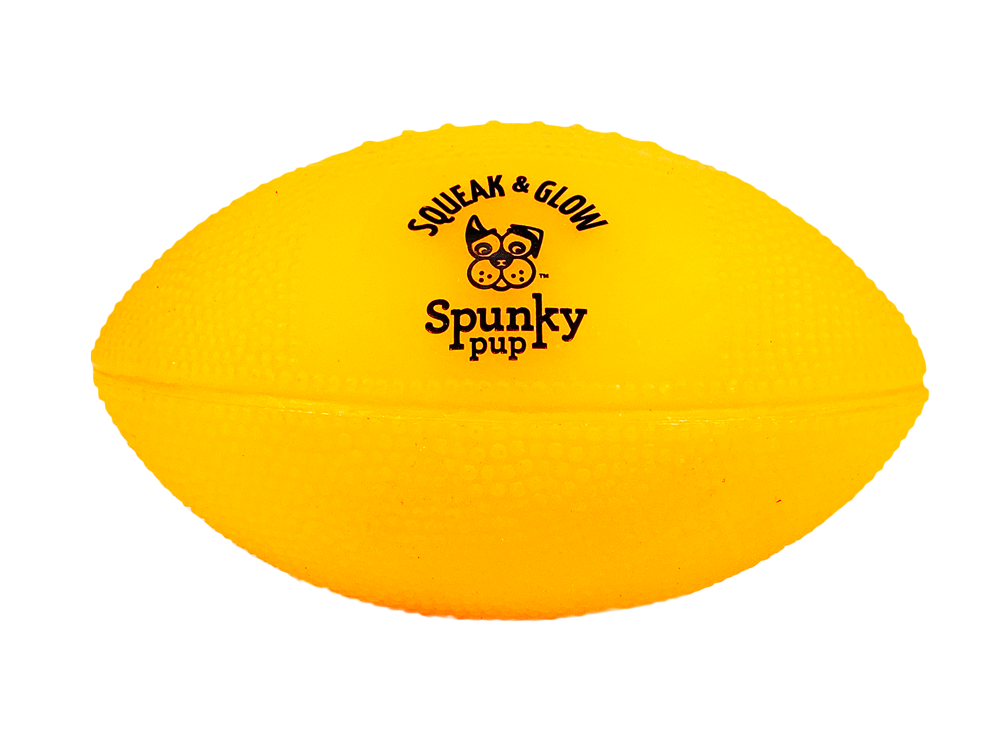 Squeak & Glow Football Dog Toy, 5 Inch, Assorted Colors