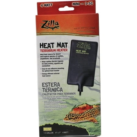 Mini Heat Mat Terrarium Heater, 4 Watt, 4 Inch X 7 Inch