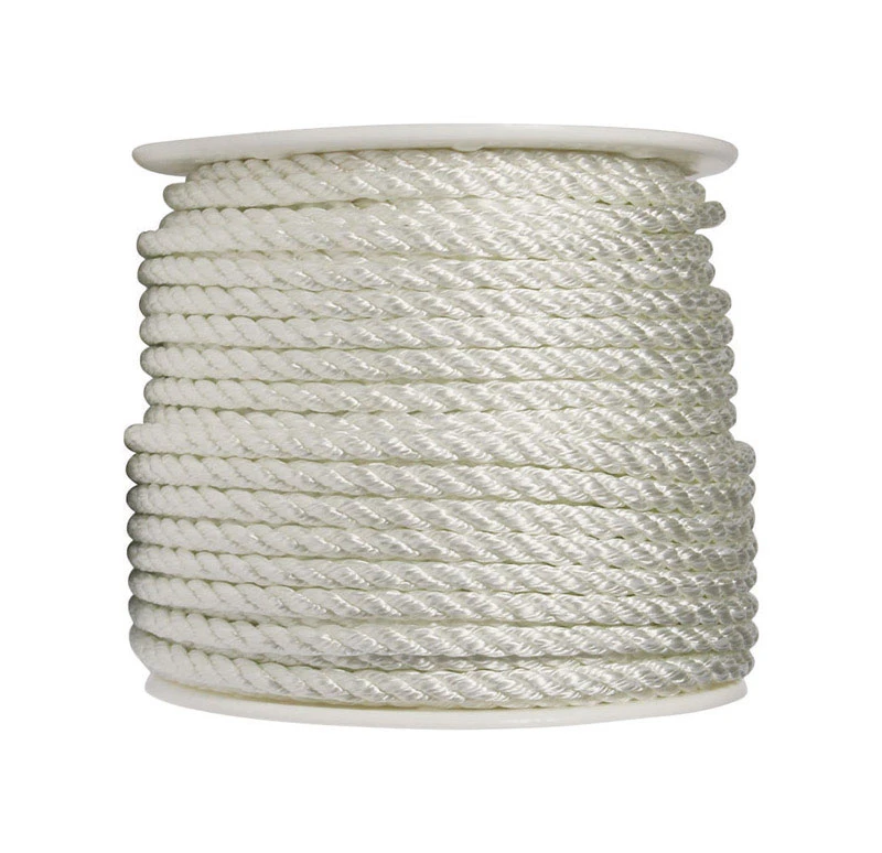 1/2 In. Diameter X 300 Ft. Length White Twisted Nylon Rope Spool
