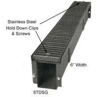 6eps Trench Drain End Plate, Steel, 6-3/4 In W X 7 In H