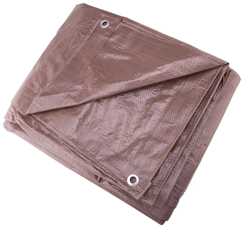 T1012br90 10' X 12' Brown Polyethylene Tarpaulin, 5 Mil Thickness