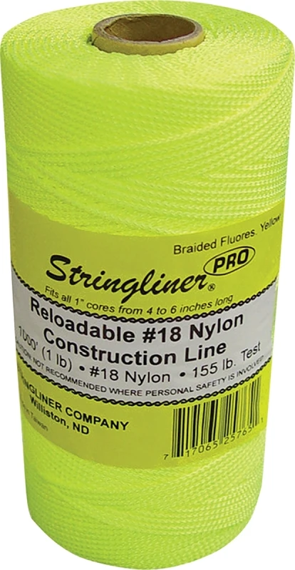 35765 #18 Braided Nylon Twine, 1000 Ft, Fluorescent Yellow