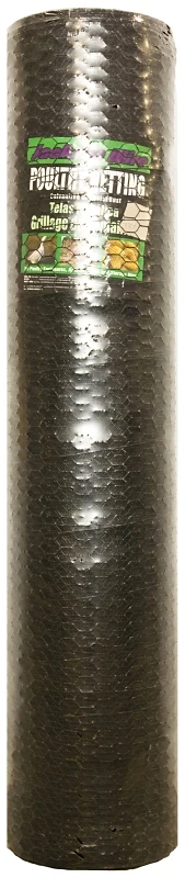 12014629 Poultry Hex Netting, 150 Ft L, 48 In W, 20 Gauge, Vinyl Coated