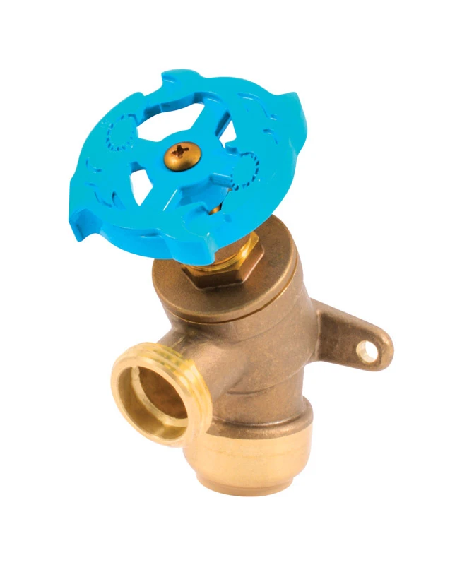 Brass Garden Valve with Drop Ear, 3/4 In. Push-to-Connect x 3/4 In. MHT