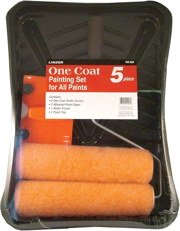 Rs905 5-piece Roller Tray Kit, 9 In, Includes Roller Covers, Edger, Frame, Tray