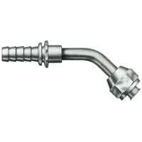 Megacrimp G25174-0808 Hose Coupling, 3/4-16 Barb X Jic, 45 Degree Angle, Steel