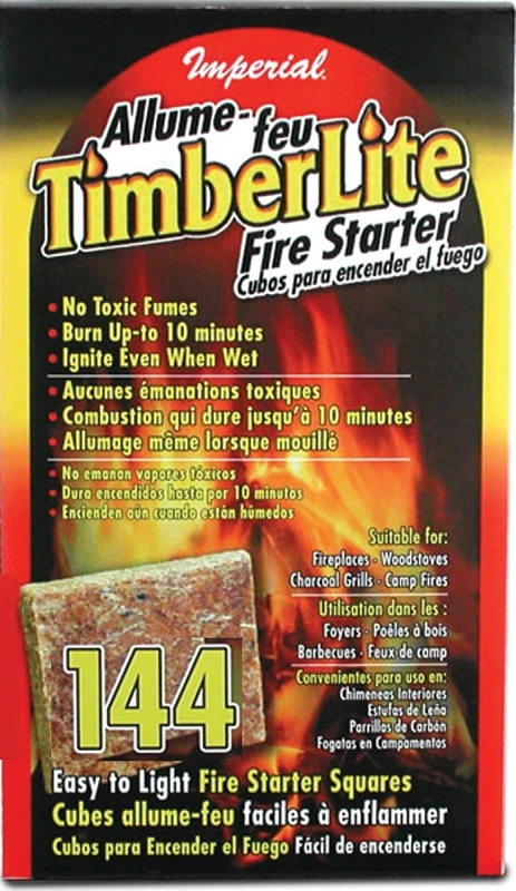 Imperial KK0313 Fire Starter Square Carton, 10 min Starter Burn Time
