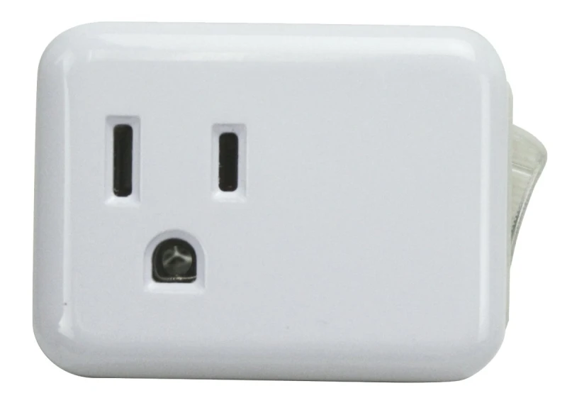 Outlet Tap Cube 1-outlet With On-off Switch, 4.6 In H X 4.6 In W X 2-1/2 In D