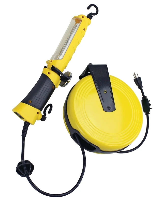Orcrtlled526 30ft Led Trouble Light With Metal Cord Reel And Mounting Hardware