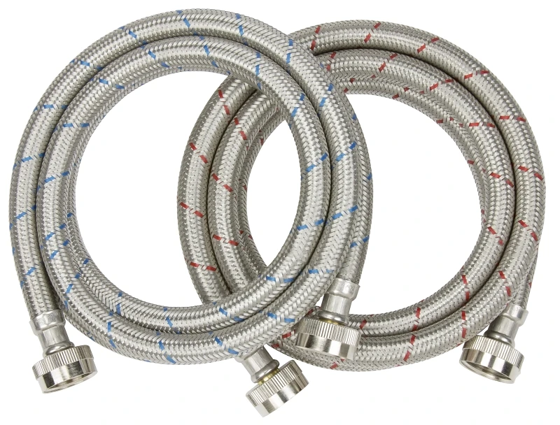 Plumb Pak 4 Ft. Epdm Rubber Washing Machine Hose With Fitting Washers - Pack Of 2