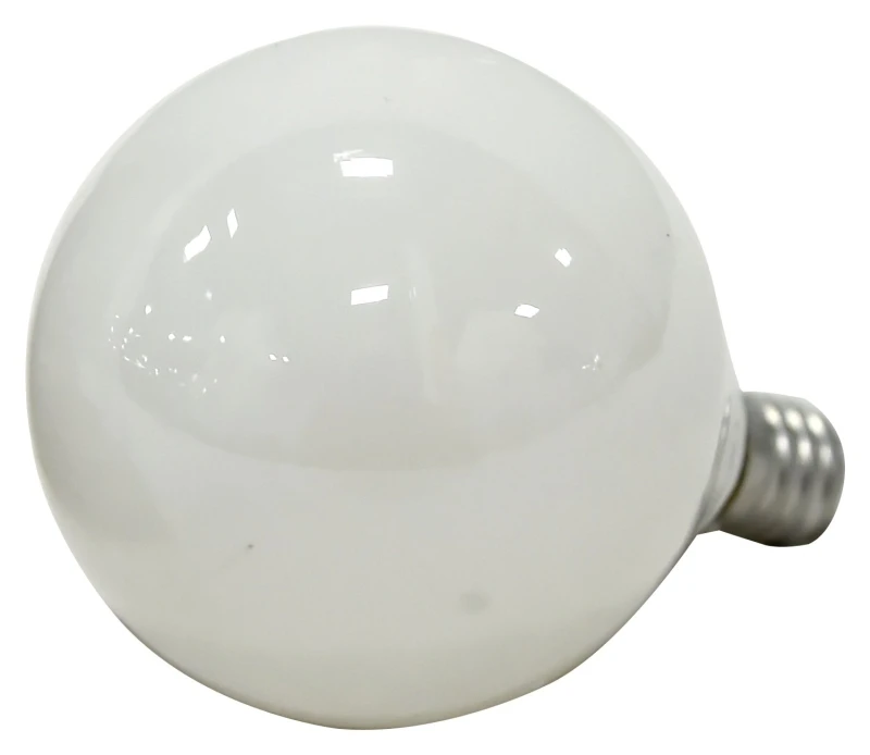 13664 60w G16.5 White Globe Candle Light Bulb