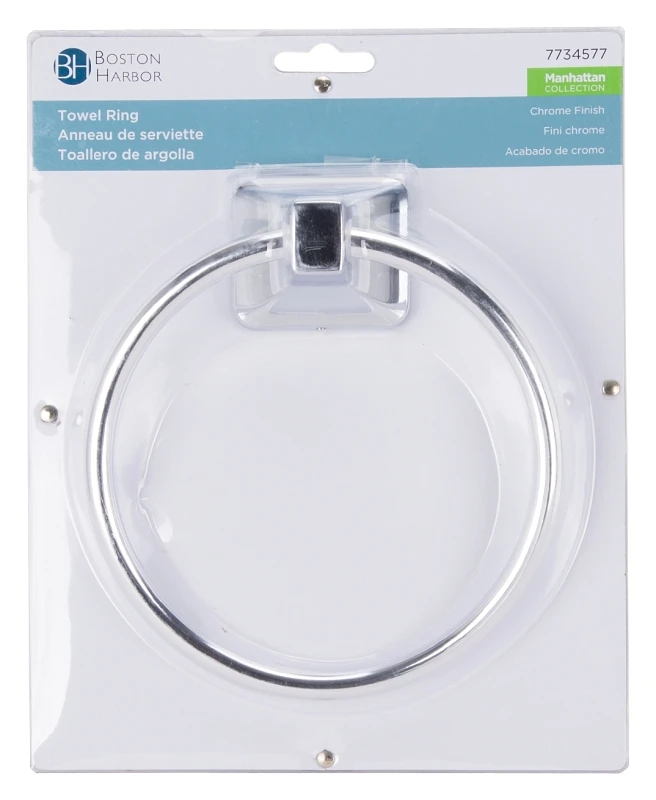 Chrome Towel Ring Model Csc 8586-3l For Bathroom Convenience