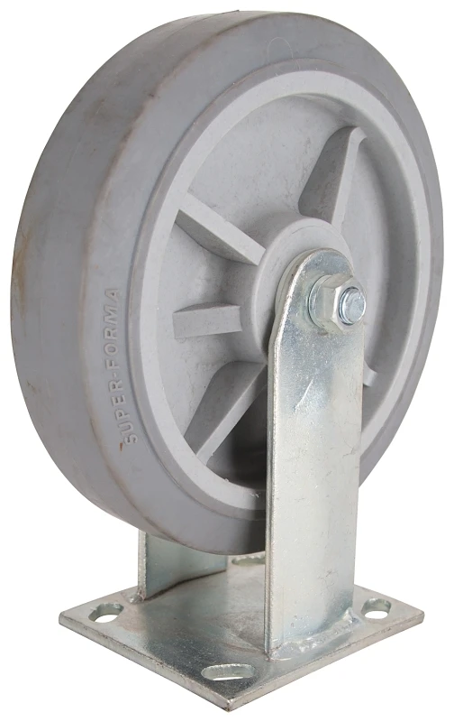 Jc-t07 Rigid Thermoplastic Rubber Plate Caster 8 X 2 Inch
