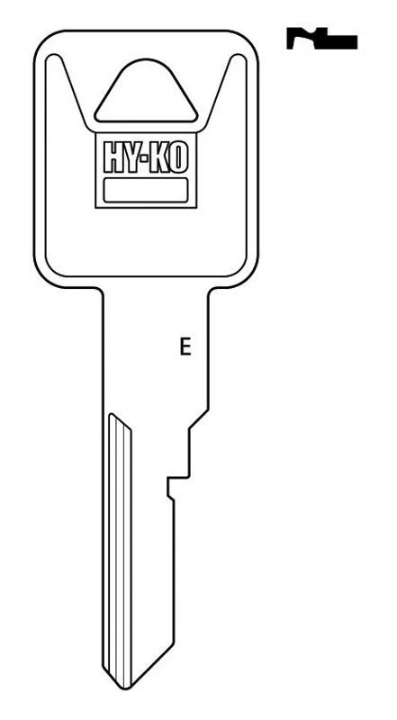 Hy-Ko Automotive Key Blank Single sided For General Motors