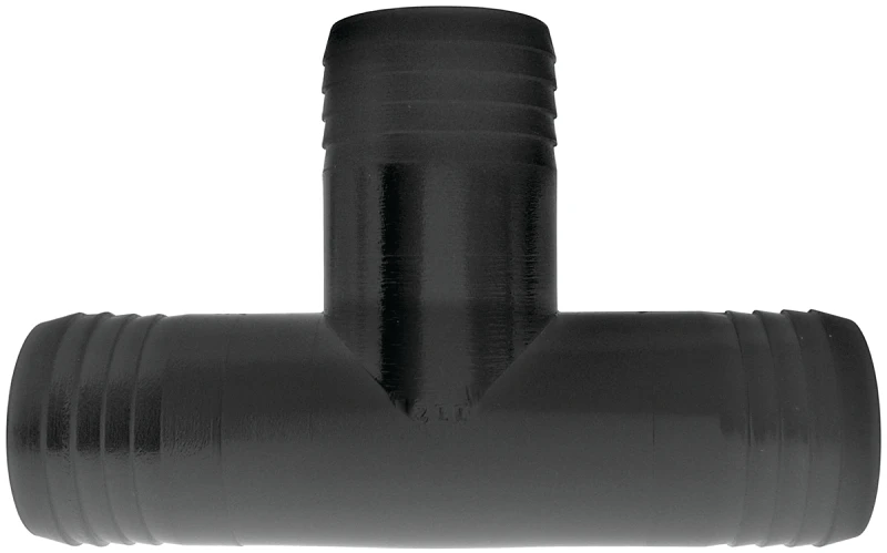 T 38 P 3/8 Inch Barb Hose Adapter Tee, Polypropylene, Pack Of 5