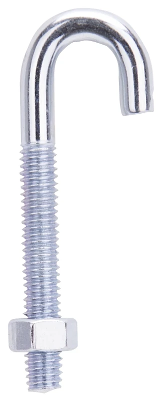 Lr320 Zinc Steel J-bolt 5/16 X 3 In. With Nut, Pack Of 10