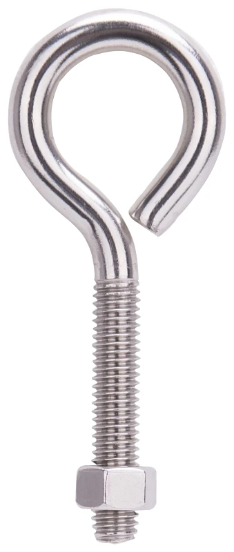 Mintcraft 3/8 X 4 In Stainless Steel Eye Bolt With Nut Lr298 - Pack Of 10