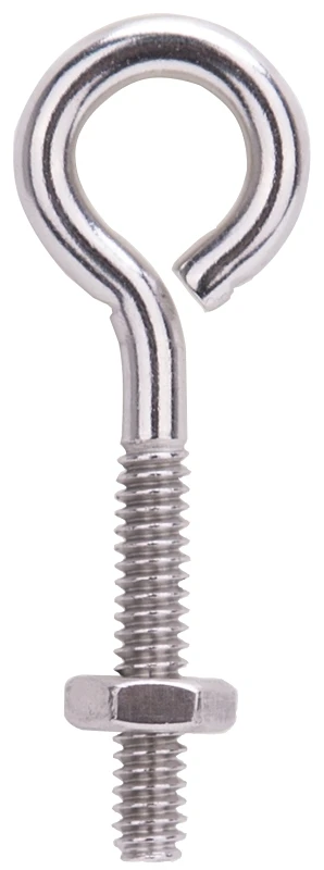 Mintcraft Lr292 3/16 X 2 In. Stainless Steel Eye Bolt With Nut, Pack Of 10