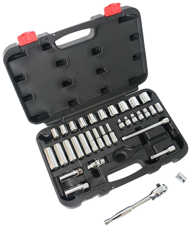 33 Piece 3/8 Inch Drive Socket Set Model Ts1033 For Professionals And Diyers