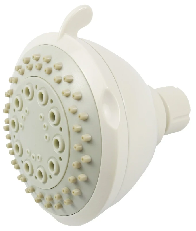 Fixed Mount Shower Head, 2 Gpm, 3 Spray Functions, White