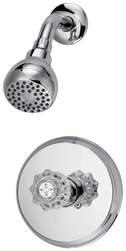 Gu-f1010207cp 1 Handle Shower Faucet, Chrome, 1.75 Gpm, 2 Holes