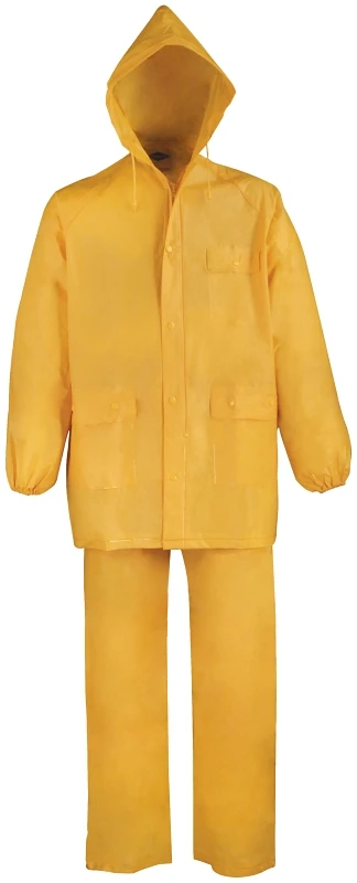 8127-xxxl 2-piece Pvc Rainsuit In Yellow, Triple Extra Large